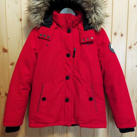 LIKE NEW (Repaired Inner Seam) Alpine Tek Womens Red Down Parka Winter Jacket XS - Picture 5 of 12